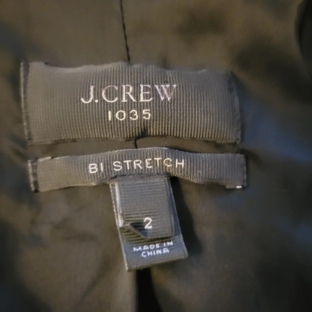 J. Crew 1035‎ Black Wool Tollegno Blazer Jacket Size 2